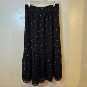 Madewell Tiered Chiffon Skirt - Size Medium